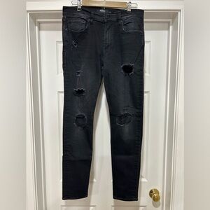 Men’s Size 33 Black Hudson Los Angeles Zack Skinny jeans